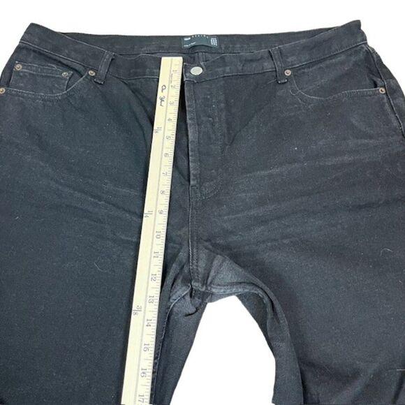 ASOS Design Women's Black Denim Cropped Jeans Button Fly Size 16 - Picture 4 of 10